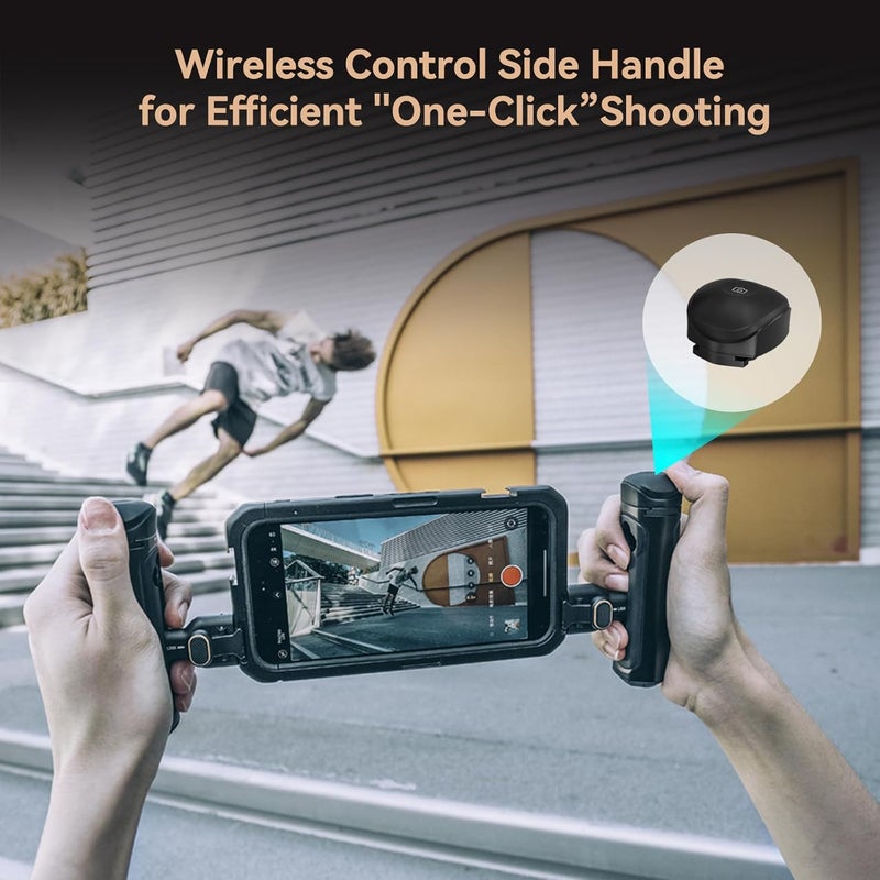 SMALLRIG Dual Handheld Phone Cage Kit for iPhone 15 Pro Max, Mobile Video Rig Cage Kit with Wireless Quick Release Dual Handles for Video Recording/YouTube/Live Streaming/Vlog - Image 2